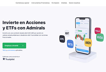 Página principal de Admiral Markets