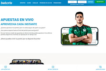 La página principal de apuestas deportivas en Betcris