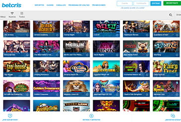 La oferta de juegos de casino en Betcris