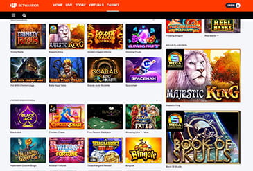 Oferta de juegos de casino en Betwarrior en Panamá