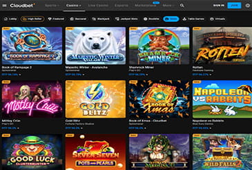 La oferta de juegos de casino en Cloudbet