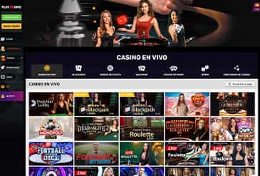 Página de inicio sitio web PlayAmo