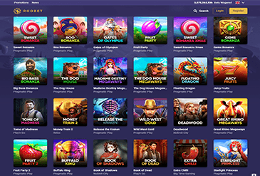 La oferta de juegos del casino Roobet en Argentina