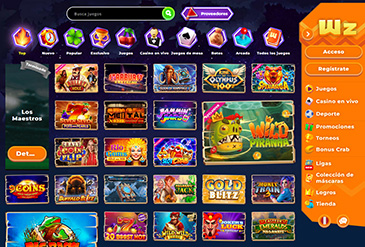 Catálogo de juegos de Wazamba