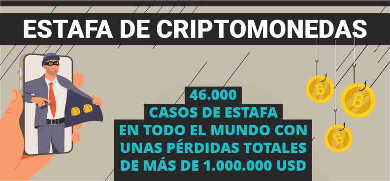Cifras sobre estafas de criptomonedas