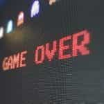 Pantalla Game Over en el juego Pac-Man.