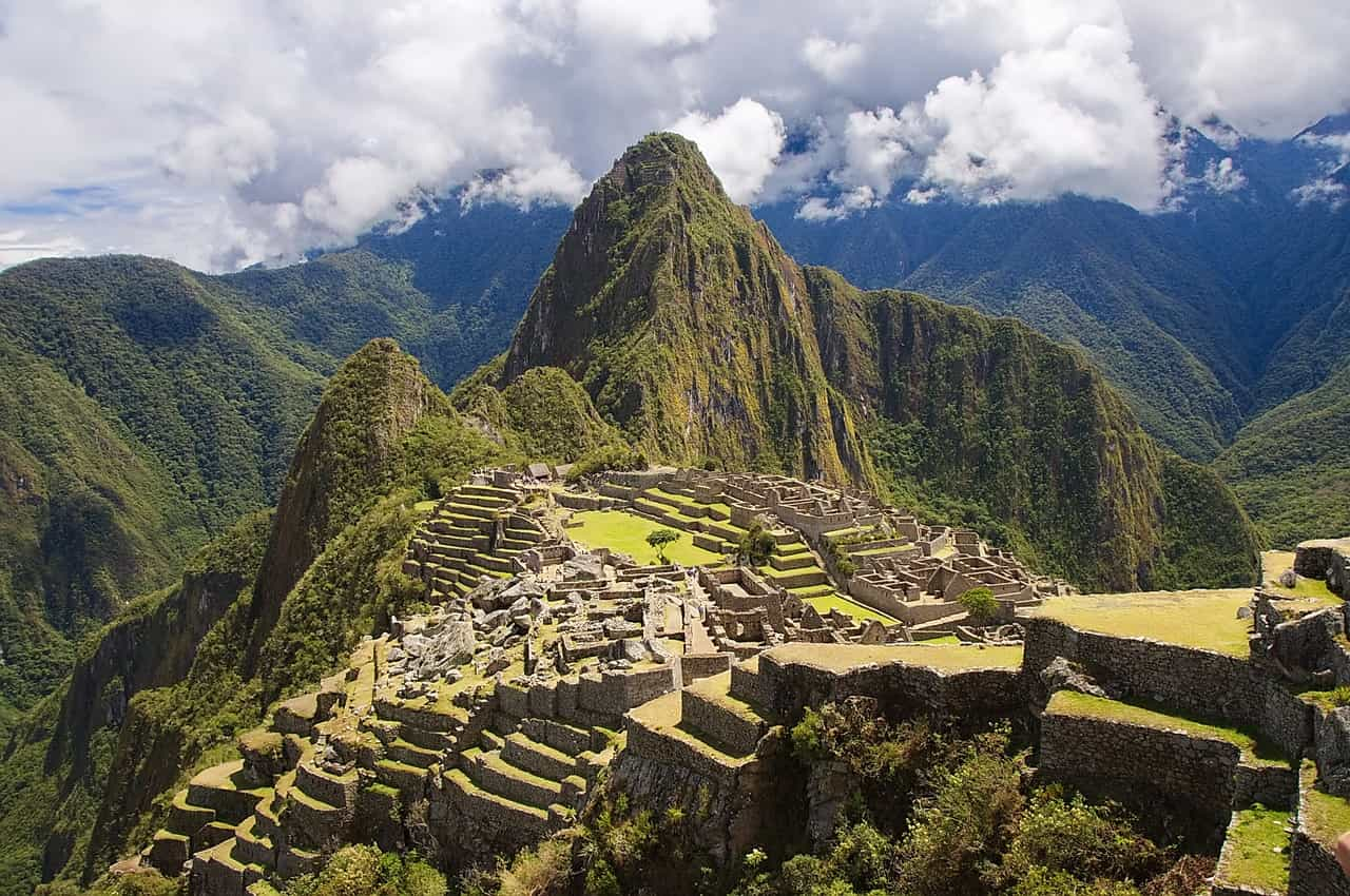 Ciudad sagrada de Machu Pichu en Perú.