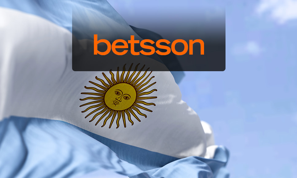 Bandera de Argentina y logo de Betsson.