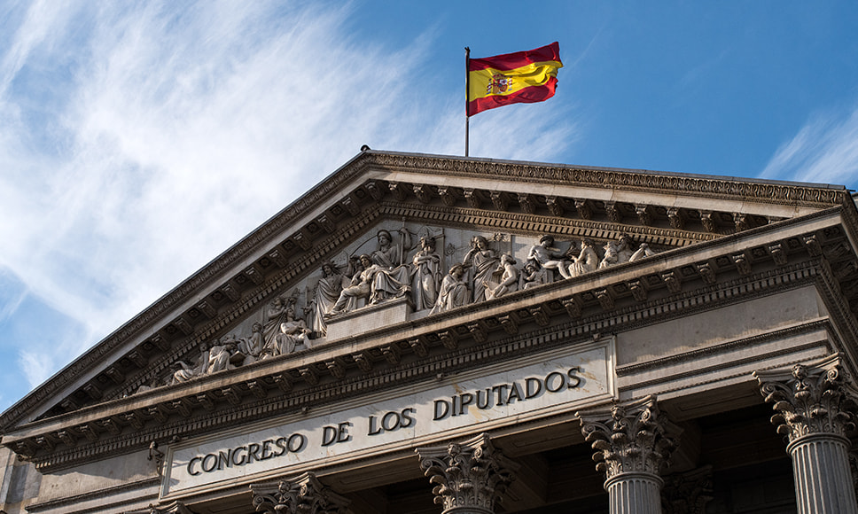 Congreso de los diputados en Madrid.