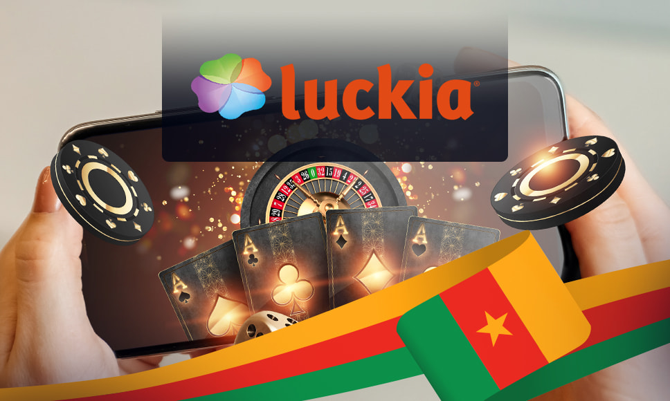 Bandera de Camerún, juegos de casino y logo de Luckia.