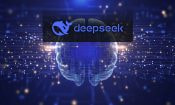 Logo de DeepSeek en un entorno de inteligencia artificial.